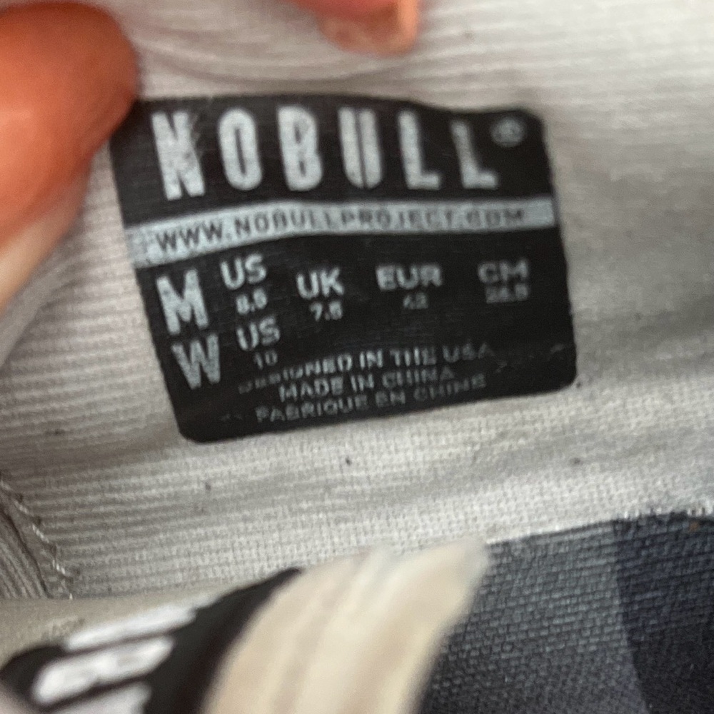 NOBULL Trainer SuperFabric Gray‎ Gum Sole CrossFit Gym Shoes Mens 8.5 Womens 10 - Picture 3 of 11